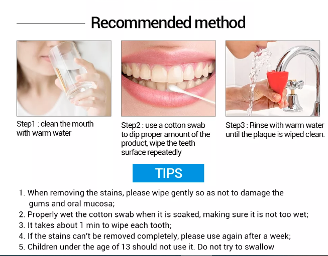 How to use LA PERCA teeth whitening essence on teeth