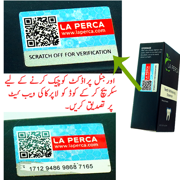 How to verify LA PERCA teeth whitening essence from laperca.com